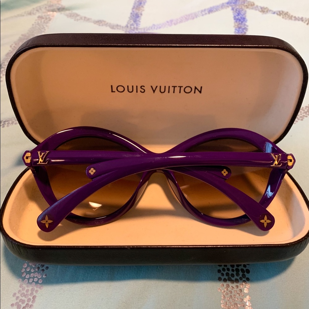 Louis Vuitton Purple & Gold Sunglasses - Picture 2 of 8